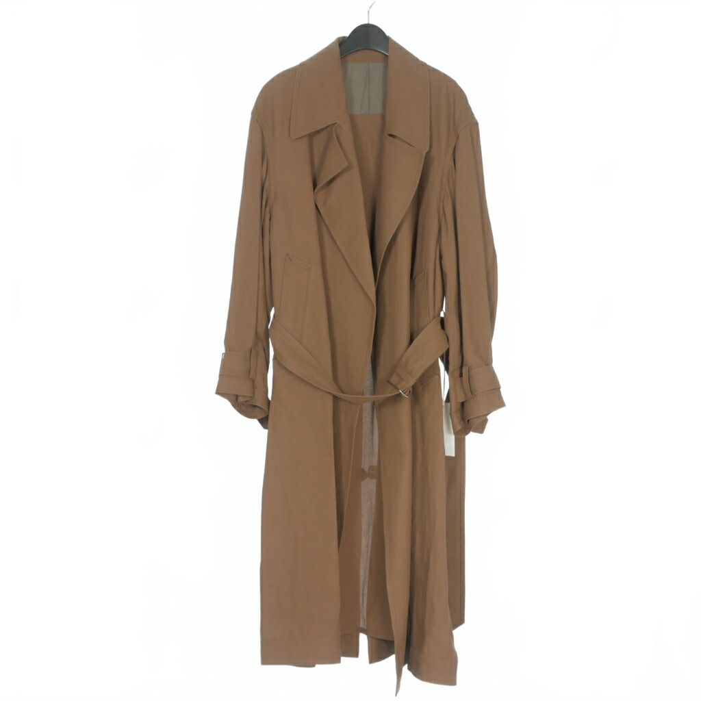【中古】ヨーク YOKE 21SS PAPER KERSEY DOUBLE BREASTED OVERCOAT ペーパー オーバーコート 3 ブラウン YK21SS0185C メンズ 【ベクトル 古着】 231224