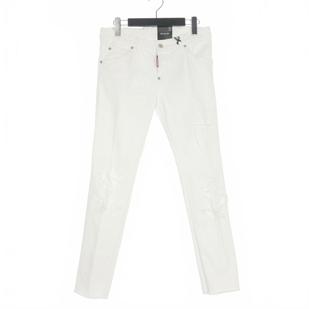 【中古】未使用品 ディースクエアード DSQUARED2 22SS Cool Girl Jean ダメージ加工 ホワイトデニム ジーンズ 36 白 S72LB0509 国内正規 レディース 【ベクトル 古着】 240617