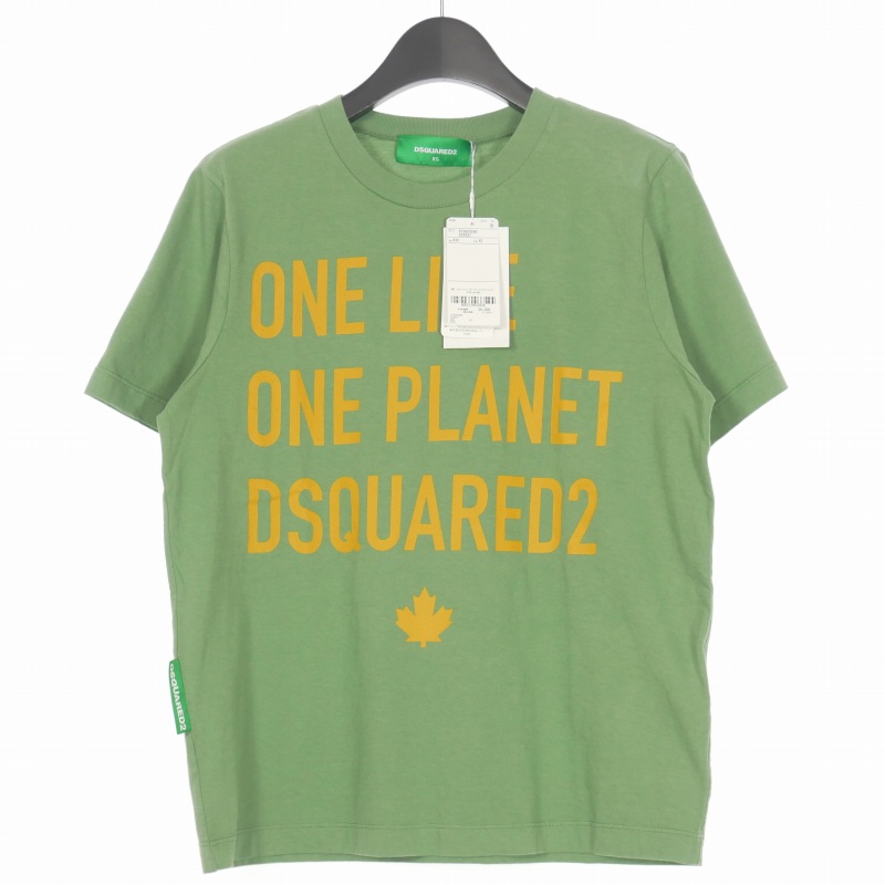 【中古】未使用品 ディースクエアード DSQUARED2 22SS One Life Ranny Tシャツ カットソー 半袖 XS グリーン 緑 S73GC0266 国内正規 レディース 【ベクトル 古着】 260317 13,916円