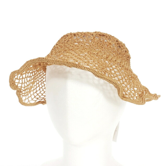 【中古】未使用品 メゾンマルジェラ Maison Margiela 22SS ハンドメイド ワイヤーストローハット 麦わら帽子 M ベージュ S50TC0062 国内正規 メンズ 【ベクトル 古着】 250106|VECTOR×Refine