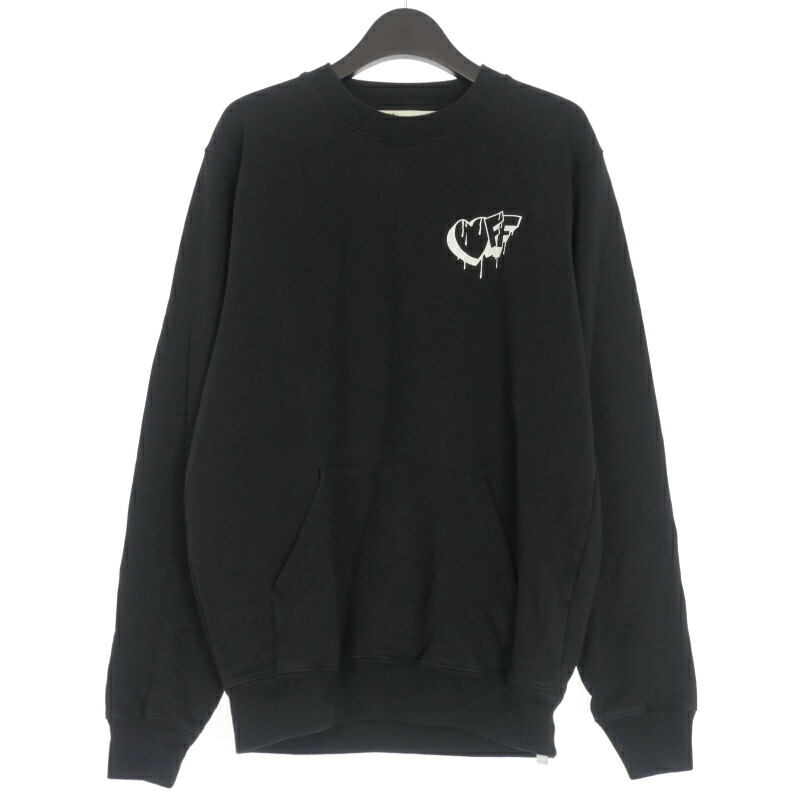 オフホワイト☆ロゴプリント スウェット ブラック offwhite-001_02a1.jpg