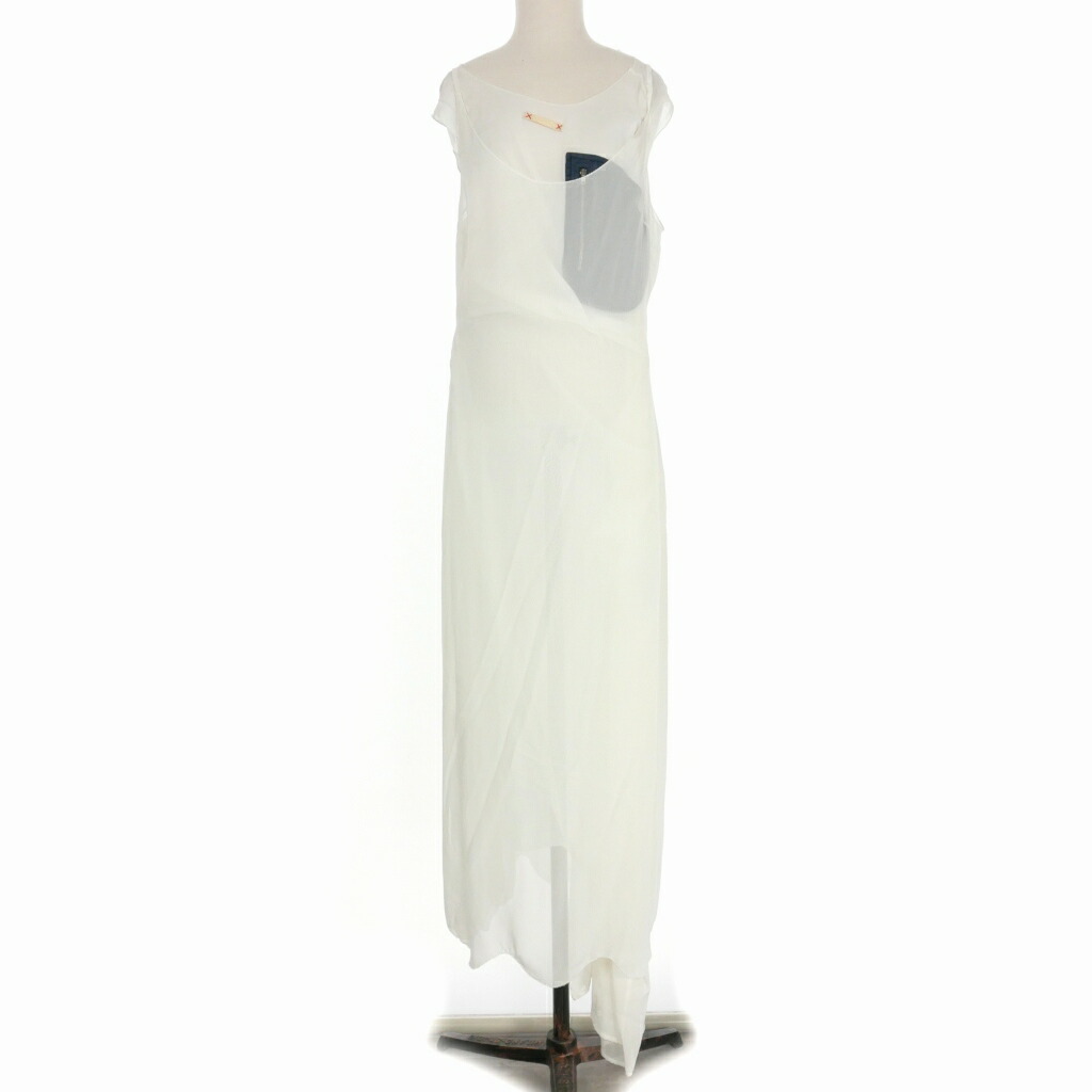 【中古】メゾンマルジェラ Maison Margiela 21AW レイヤード ロングワンピース ドレス ノースリーブ 40 ホワイト 白 S51CU0266 国内正規 レディース 【ベクトル 古着】 260112