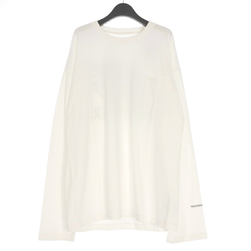 【中古】未当て嵌める品 オーエーエムシー OAMC PEACEMAKER 25SS LEAF LOOSE FIT CREWNECECK プルオーバー カットソー 長袖 L 白いこと 白 PCM1OT04Q メンズ 【ベクター 古着】 250801