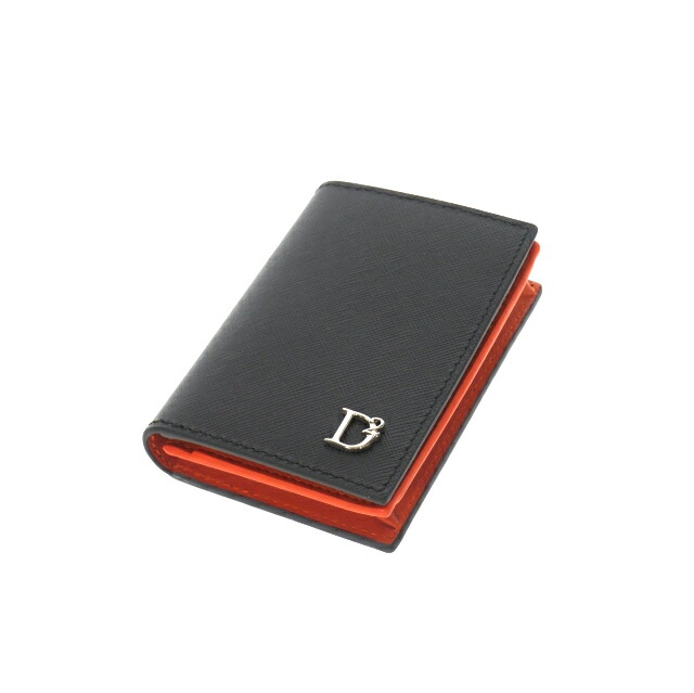 【中古】未使用品 ディースクエアード DSQUARED2 23AW D2 Statement BI-FOLD カードホルダー 名刺入れ ケース UNI ブラック 黒 S82CC0018 国内正規 メンズ 【ベクトル 古着】 260317