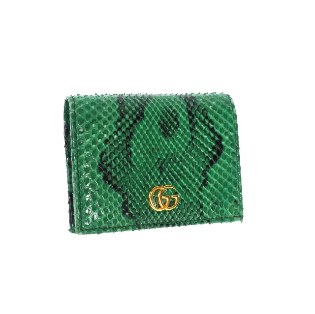 【GUCCI】 キャンバス 二つ折り財布 グリーン 772738_AAC1P_1061_001_080_0000