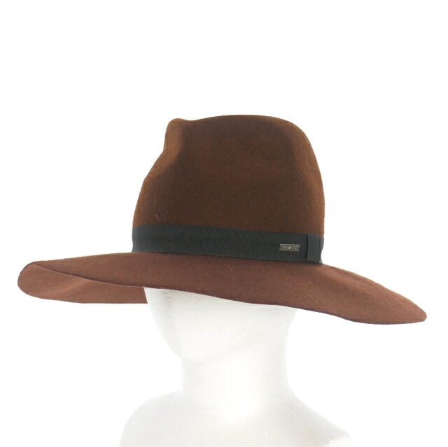 【中古】ディースクエアード DSQUARED2 23AW ワイドブリムハット 帽子 S ブラウン 茶 S82HA0053 国内正規 メンズ 【ベクトル 古着】 250825