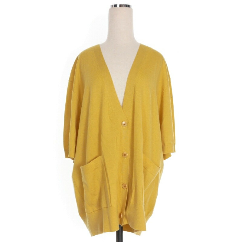 【中古】ドリスヴァンノッテン DRIES VAN NOTEN カーディガン ニット セーター 半袖 M マスタード ? 231-2900 レディース 【ベクトル 古着】 250925