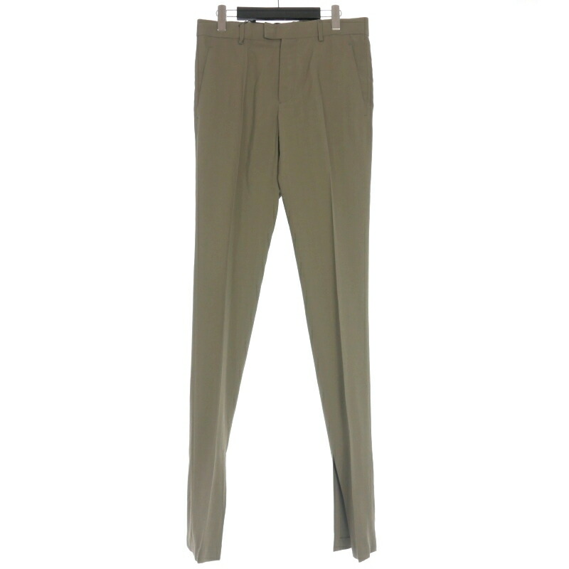 【中古】未使用品 アンドゥムルメステール ANN DEMEULEMEESTER 24SS DELIS SKINNY FIT TROUSERS スキニーフィット スラックス パンツ 44 カーキ 2401-M-TR09-FA423-090 国内正規 メンズ 【ベクトル 古着】 250905｜VECTOR&times;Refine