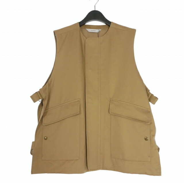 【中古】未使用品 ラウンダバウト roundabout 25SS Full-Zip Vest ベスト ジレ 1 ベージュ RA25SS-VT01 メンズ 【ベクトル 古着】 260106