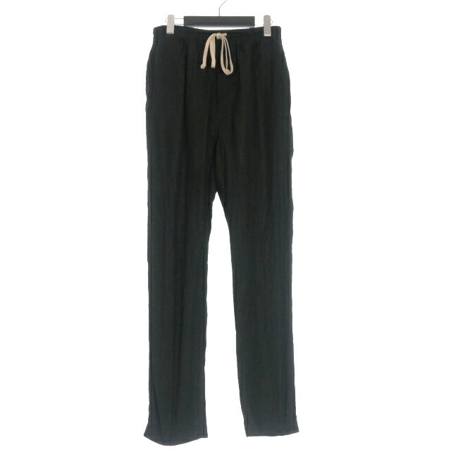【中古】リックオウエンス Rick Owens ウールキュプラ ドローストリングパンツ スラックス 46 黒いこと 黒 RU20S7390-WBR メンズ 【ベクター 古着】 250927
