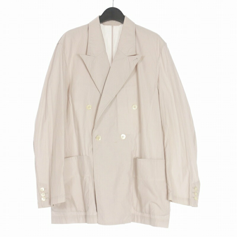 楽天市場】YOKE 新品 COVERED JACKET ノーカラーダブルブレスト