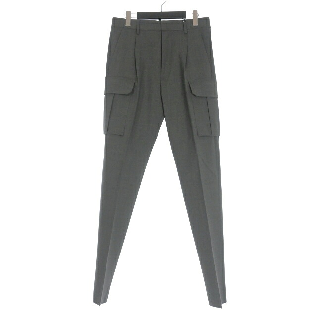 【中古】未使用品 ディースクエアード DSQUARED2 23AW 1 Pleat Pant カーゴスラックス パンツ 46 グレー S74KB0792 国内正規 メンズ 【ベクトル 古着】 251006