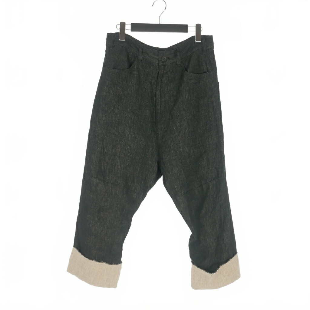 【中古】未使用品 ヌードマサヒコマルヤマ NUDE:MASAHIKO MARUYAMA LINEN PANTS ドロップクロッチパンツ リネンパンツ 0 ブラック 黒 NU-1732 メンズ 【ベクトル 古着】 251018 12,607円