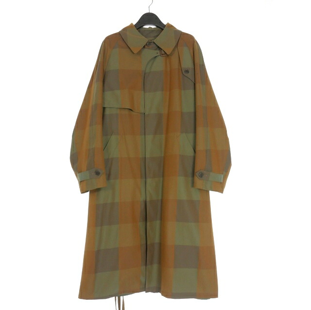 【中古】シュガーヒル SUGARHILL 20AW PLAID BALACAAN COAT コート ジャケット 長袖 2 ブラウン/グリーン 茶/緑 20AWC003 メンズ 【ベクトル 古着】 251103