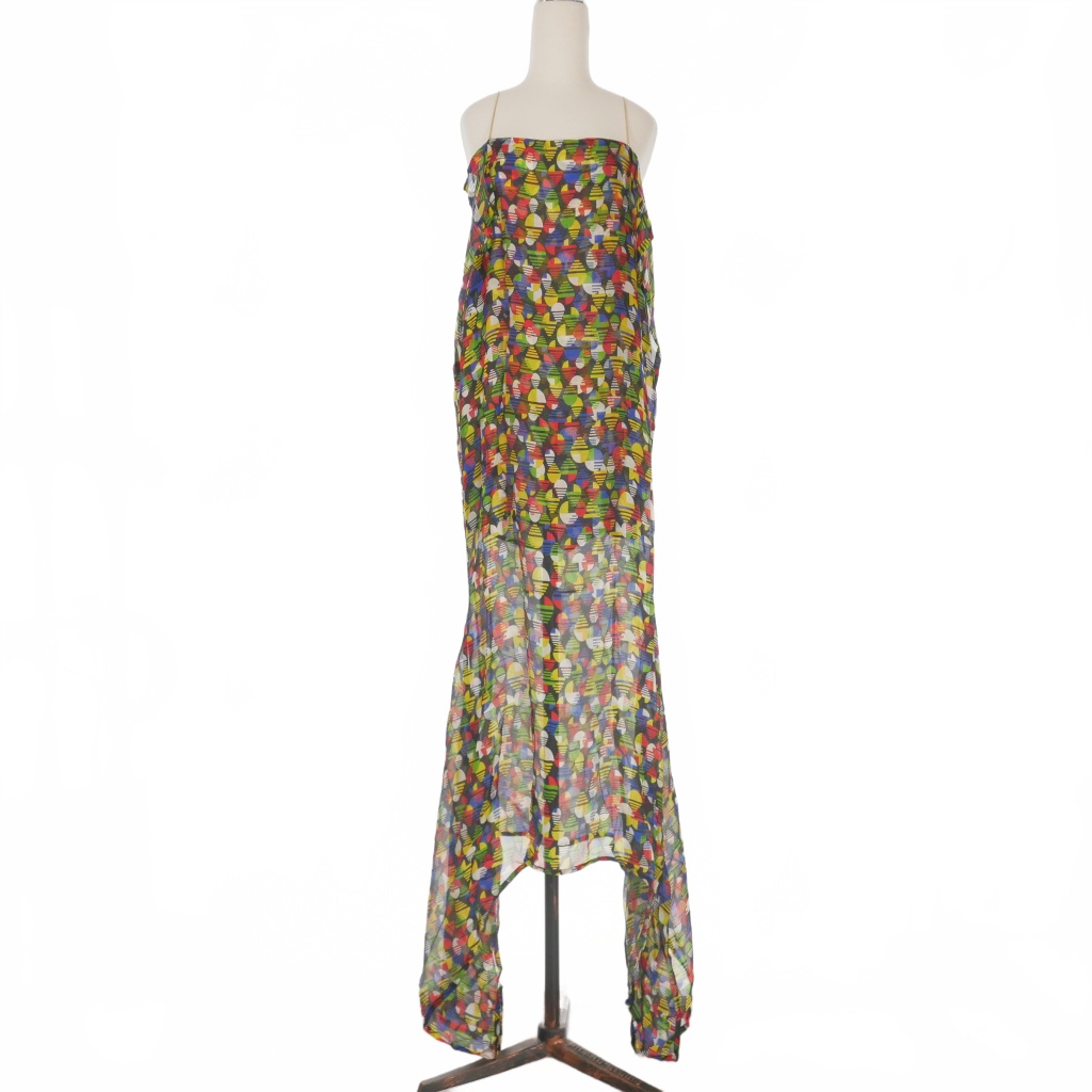 【中古】ディースクエアード DSQUARED2 23AW 総柄 ロング衣装 御召しもの ノースリーブ 38 マルチ色つや S75CV0718 国内置き目 レディース 【ベクター 古着】 251114