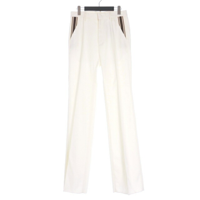 【中古】未使用品 ディースクエアード DSQUARED2 23AW Tailored Track Pant テーラードトラックパンツ スラックス 46 ホワイト 白 S71KB0549 国内正規 メンズ 【ベクトル 古着】 251118