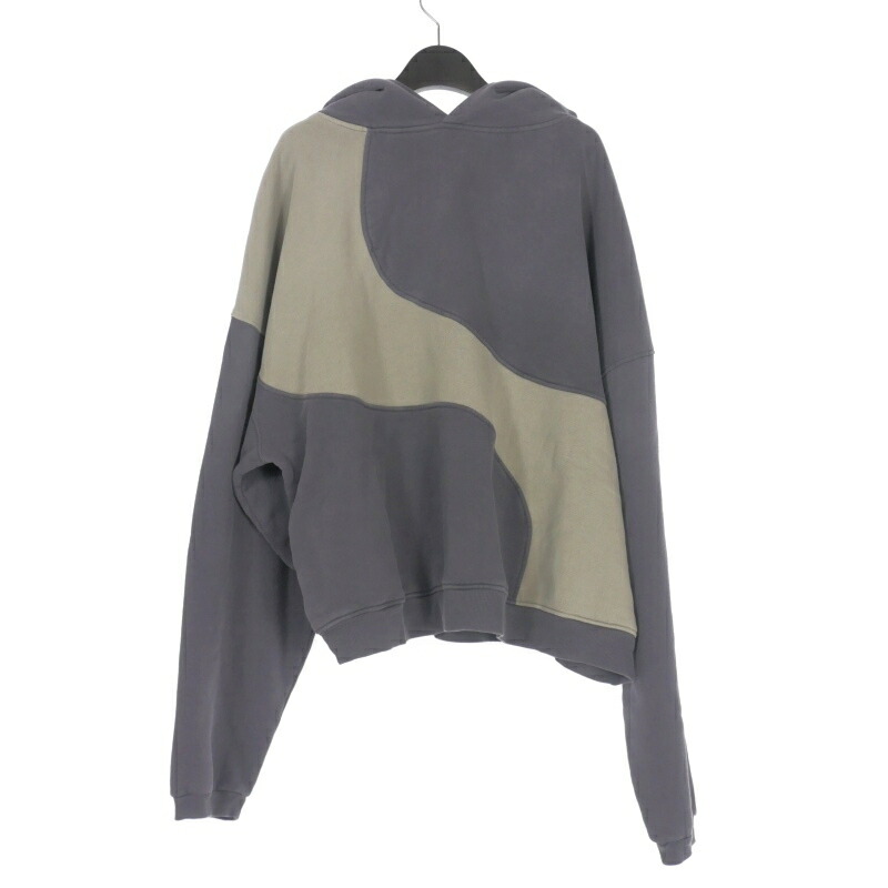 【中古】未当て嵌める品 イーアールエル ERL Wave Hoodie プルオーバーフーディー パーカー 長袖 L 薄墨色 ERL11T024 メンズ 【ベクター 古着】 251120