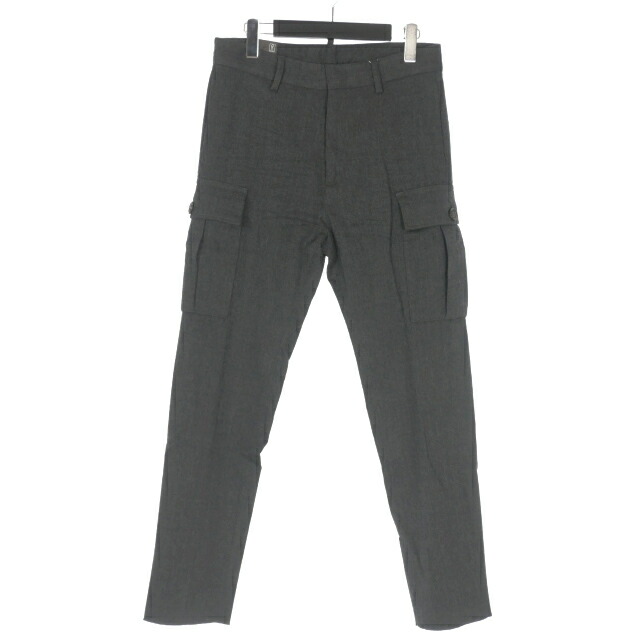 【中古】未使用品 ディースクエアード DSQUARED2 23AW フランネル テーパードカーゴパンツ スラックス 44 グレー S71KB0578 国内正規 メンズ 【ベクトル 古着】 251129｜VECTOR&times;Refine
