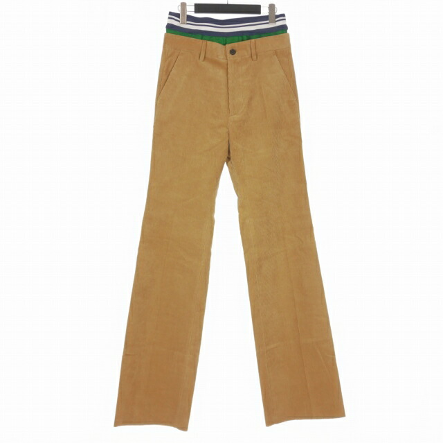 【中古】未使用品 ディースクエアード DSQUARED2 23AW ダブルウエスト コーデュロイパンツ レイヤード 46 ベージュ S71KB0551 国内正規 メンズ 【ベクトル 古着】 251129