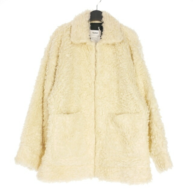 【中古】未当て嵌める品 ダブレット doublet 25AW HAND-PAINTED HEMP FAUX FUR JACKET 毛皮上衣 上衣 長袖 M 象牙色 25AW10BL227 メンズ 【ベクター 古着】 251202