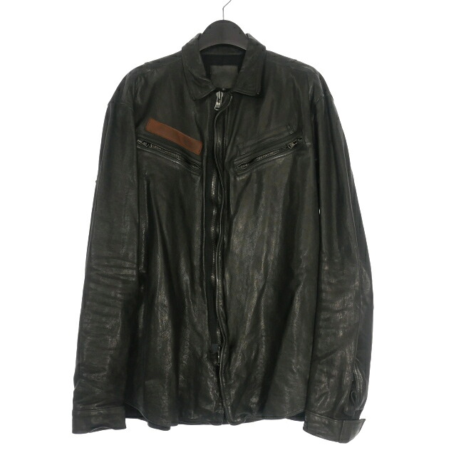 【中古】イサムカタヤマバックラッシュ ISAMU KATAYAMA BACKLASH ジャパンステアミモザ製品染めシャツ ジャケット 長袖 3(L) ブラック 黒 2039-04 メンズ 【ベクトル 古着】 251211