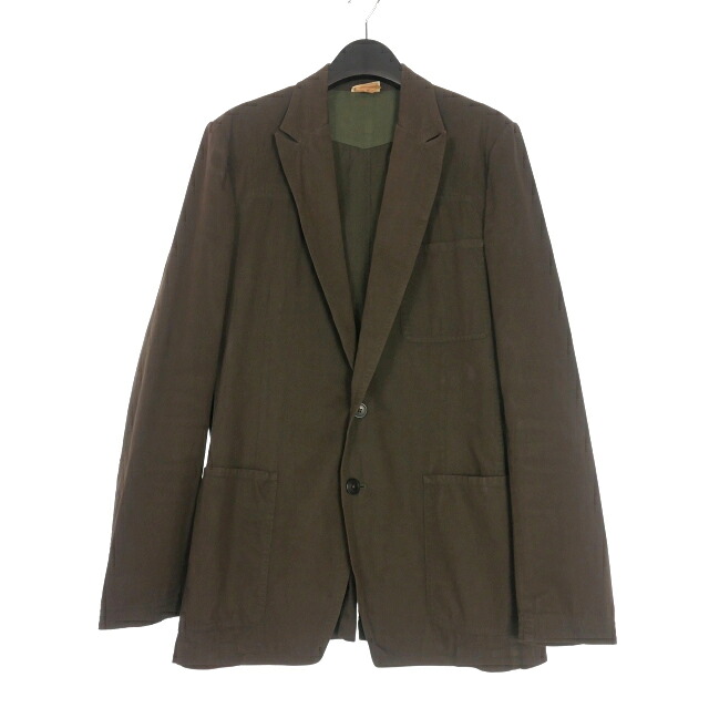 【中古】ドリスヴァンノッテン DRIES VAN NOTEN 製品染め 2B コットンジャケット ブレザー 長袖 46 カーキ メンズ 【ベクトル 古着】 251215｜VECTOR&times;Refine
