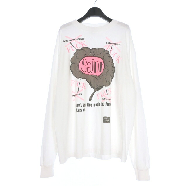 【中古】仙マイケル SAINTMICHAEL 25SS LS TEE BRAIN ロング捩りプルオーバー カットソー 長袖 XL 白いこと 白 SM-HR8-0000-036 メンズ 【ベクター 古着】 251220