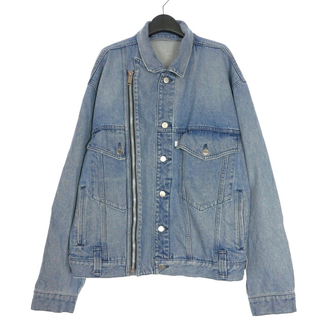 【中古】アンブッシュ AMBUSH DENIM RIDERS JACKET デニムライダースジャケット ブルゾン 長袖 L インディゴ 12114312 メンズ 【ベクトル 古着】 251222