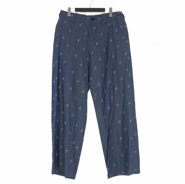 【中古】未使用品 ミシェル 71 MICHAEL 24SS Floral Embroidered Pants シャンブレーパンツ 2 インディゴブルー MC241P019 メンズ 【ベクトル 古着】 260126