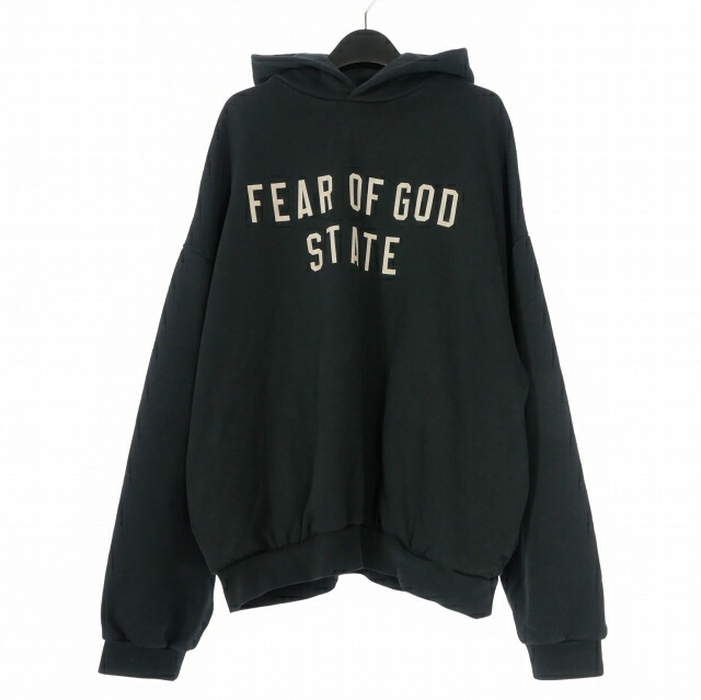 【中古】未使用品 エフオージー エッセンシャルズ FOG ESSENTIALS 24AW HEAVY FLEECE HOODIE 裏起毛 プリントフーディ パーカー 長袖 M ブラック 黒 メンズ 【ベクトル 古着】 260123