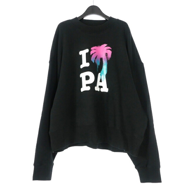 【中古】未当て嵌める品 パームエンジェルス PALM ANGELS 23SS I LOVE PA CREW 刷り上げる スウェットプルオーバー 調教師 長袖 XL 黒いこと 黒 PMBA026S23FLE0021084 国内置き目 メンズ 【ベクター 古着】 260124