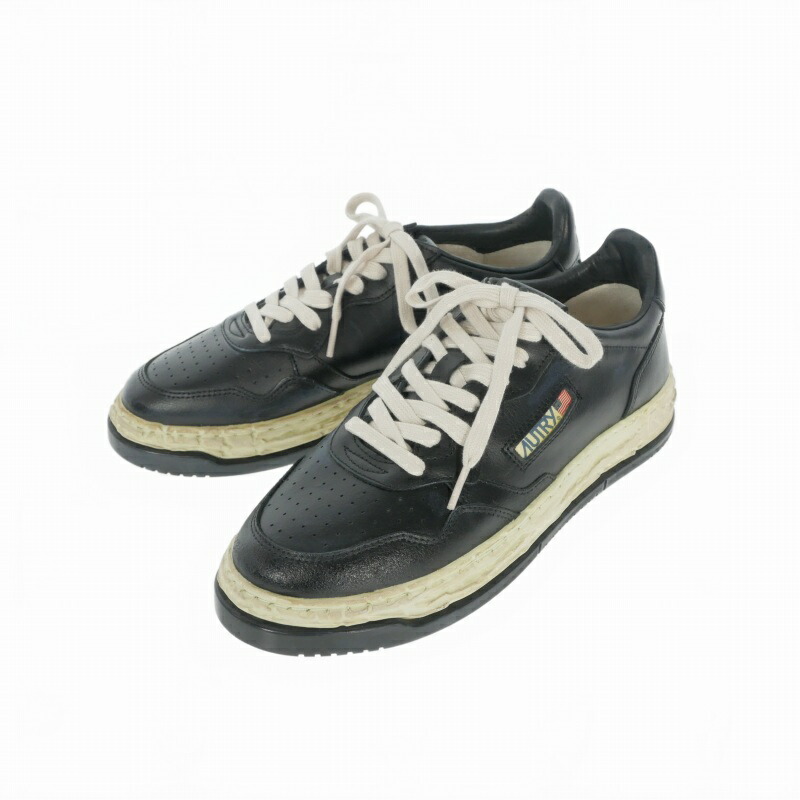 【中古】未使用品 ミハラヤスヒロ MIHARA YASUHIRO AUTRY SUPVINT LOW MAN AVLM MMY2 オートリー サプビント ロウ マン スニーカー 靴 42 ブラック メンズ 【ベクトル 古着】 260220