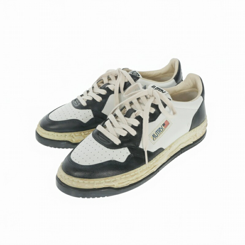 【中古】未使用品 ミハラヤスヒロ MIHARA YASUHIRO AUTRY SUPVINT LOW MAN AVLM MMY3 オートリー サプビント ロウ マン スニーカー 靴 44 ホワイト/ブラック メンズ 【ベクトル 古着】 260220