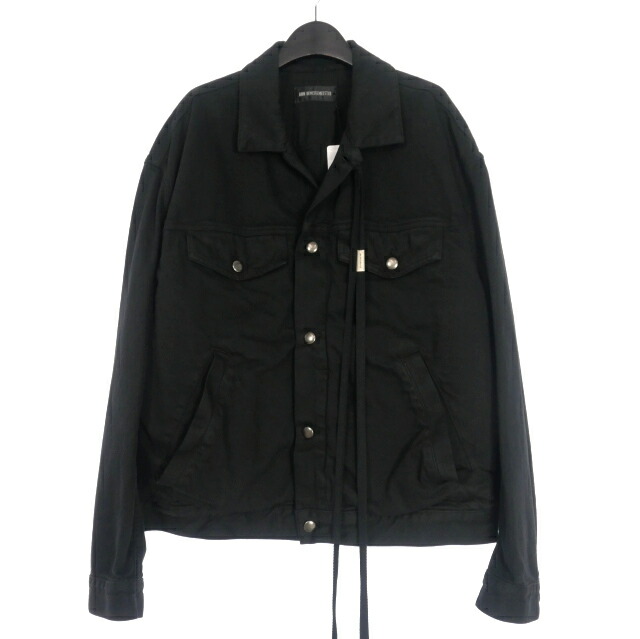 【中古】未当てはめる品 アンドゥムルメステール ANN DEMEULEMEESTER 22SS PATRICK 5-POCKETS HIGH COMFORT BLOUSON ジーンズ上衣 上衣 46 黒いこと 黒 2201-M-JA40-D-185-099 国内定まり メンズ 【ベクター 古着】 260529