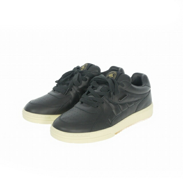 【中古】未使用品 パームエンジェルス PALM ANGELS 23AW UNIVERSITY MONOTONE レザースニーカー 靴 44 ブラック 黒 PMIA078E23LEA0021010 メンズ 【ベクトル 古着】 260223