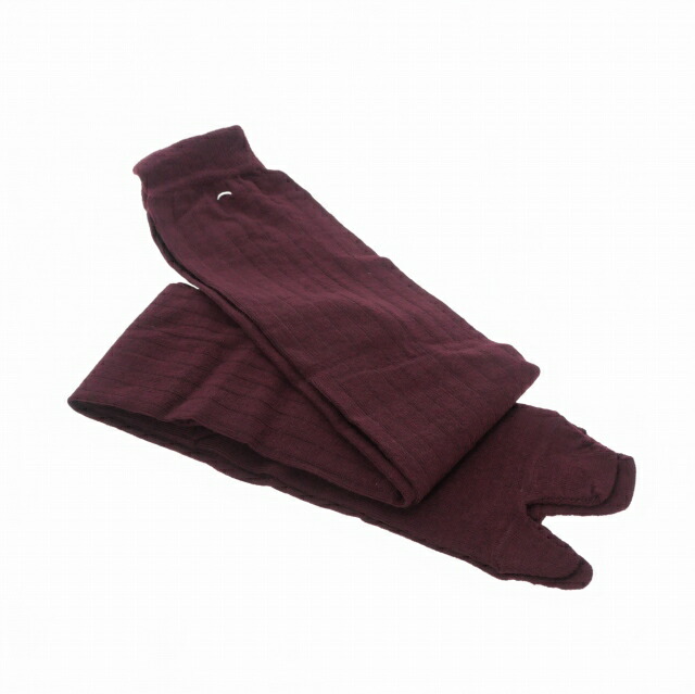 【中古】未使用品 メゾンマルジェラ Maison Margiela 22AW タビ ソックス 靴下 足袋 ハイソックス S バーガンディ 赤 S51TL0054 国内正規 レディース 【ベクトル 古着】 260317