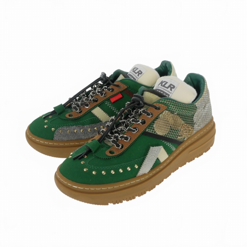 【中古】色合い kolor 23AW ローカットスニーカー  靴 スタッズ 26.5糎 緑であること 緑 23WCM-A03503 メンズ 【ベクター 古着】 260219
