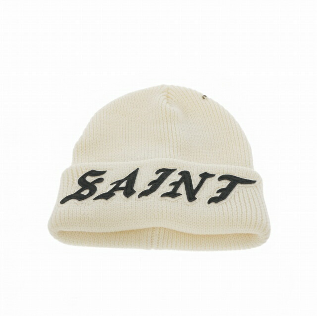 【中古】未当て嵌める品 仙マイケル SAINTMICHAEL 26SS SAINT KNIT CAP 編み物旗がしら ビーニー かぶり笠 os 白いこと 白 SM-MK8-0000-086 メンズ 【ベクター 古着】 260504
