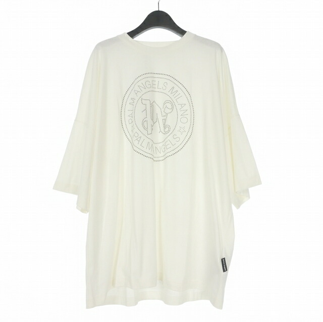 【中古】未使用品 パームエンジェルス PALM ANGELS 24SS MILANO STUD LOOSE TEE Tシャツ カットソー 半袖 M オフホワイト 白 PMAA041R24JER0010377 メンズ 【ベクトル 古着】 260223