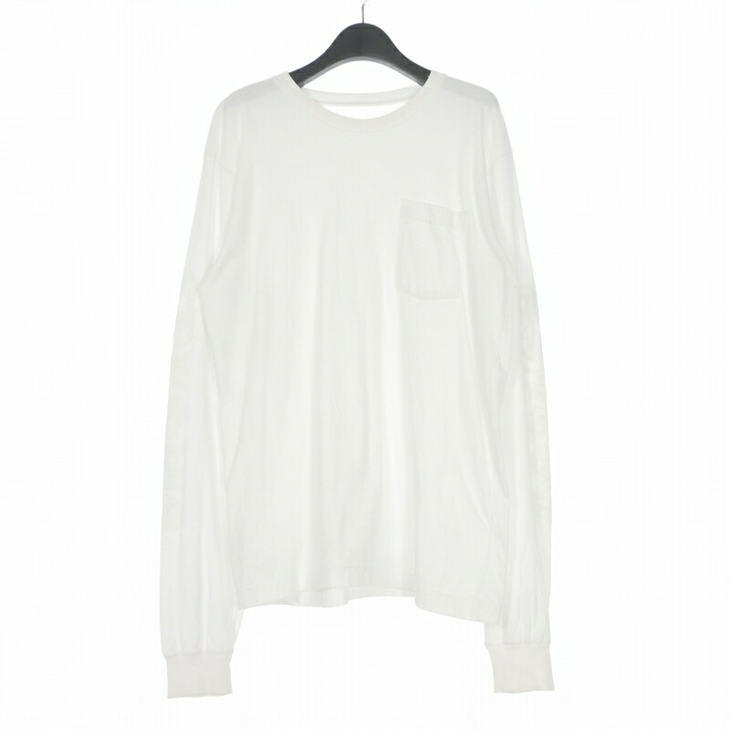 【中古】クロムハーツ CHROME HEARTS ネックロゴ ロングスリーブTシャツ カットソー 長袖 L ホワイト 白 国内正規 メンズ 【ベクトル 古着】 260301