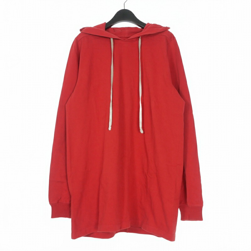 【中古】リックオウエンス Rick Owens 19AW HEAVY JERSEY HOODIE フーディ パーカー 長袖 S CARDINAL RED 赤いこと 赤 RU19F4285 BA 国内置き目 メンズ 【ベクター 古着】 260302