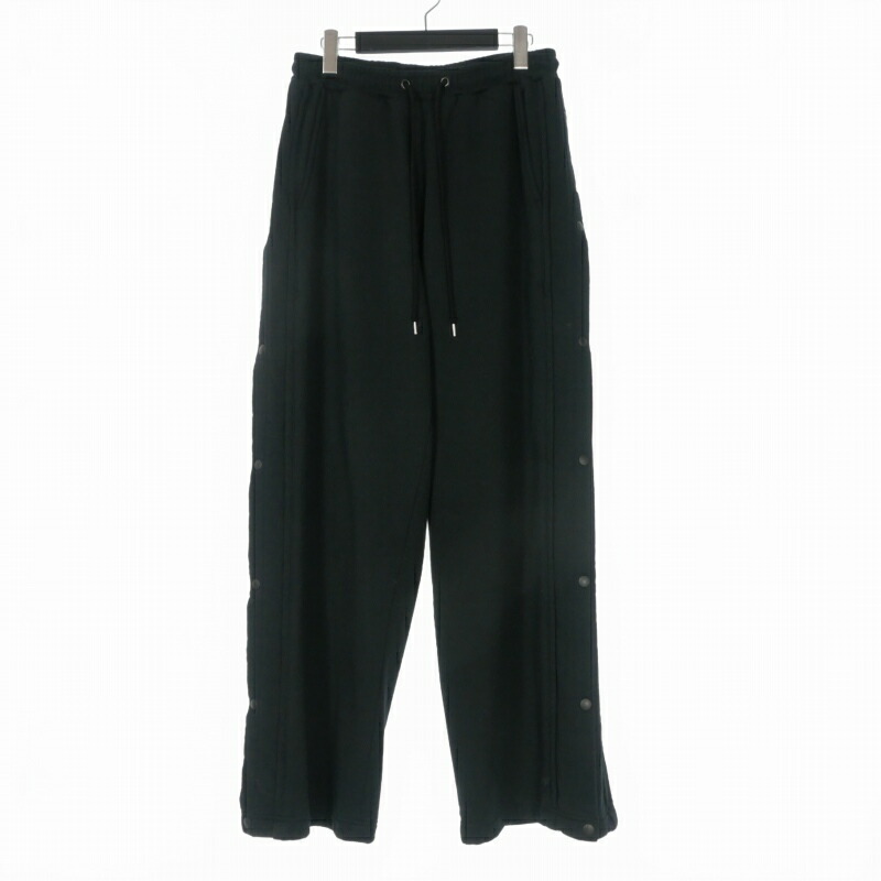 【中古】ファセッタズム FACETASM BASKETBALL SWEAT PANTS スウェットパンツ サイドボタン 3 ブラック 黒 NAT-PT-U04 メンズ 【ベクトル 古着】 260305