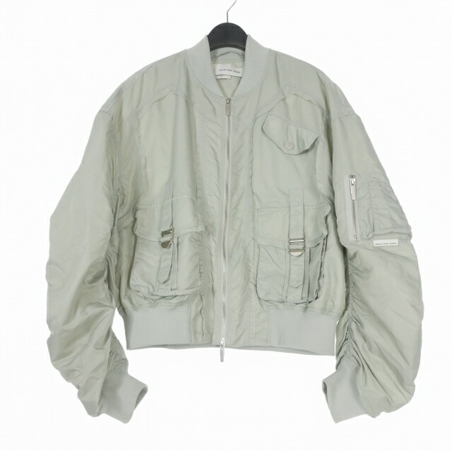 【中古】フェンチェンワン Feng Chen Wang 25SS ナイロンボンバージャケット ブルゾン S グリーン FUS19JK04G メンズ 【ベクトル 古着】 260307