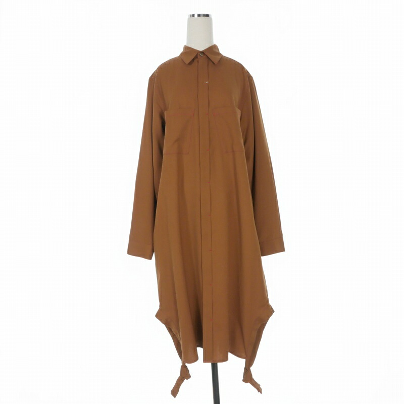 【中古】スドーク soduk 21AW tie on side shirt dress シャツワンピース ドレス 長袖 ブラウン 茶 0421031002 レディース 【ベクトル 古着】 260314
