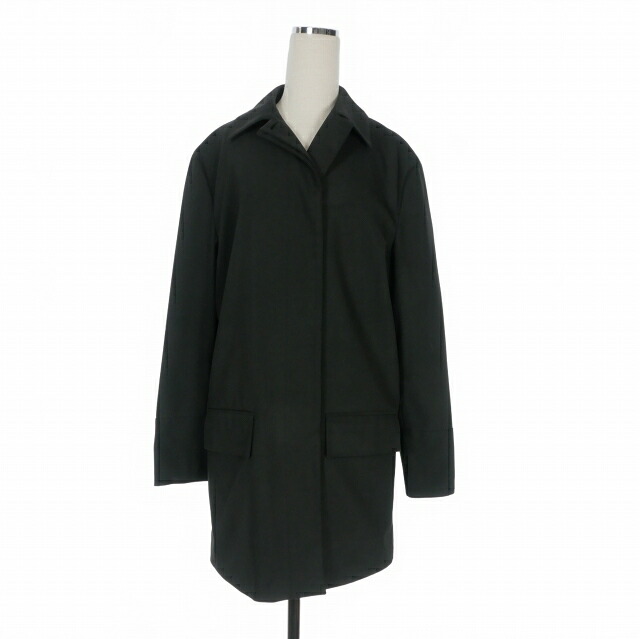 【中古】グッチ GUCCI イタリア製 ステンカラ―厚地の外套 上衣 42 黒いこと 黒 214-0268-3951 国内置き目 レディース 【ベクター 古着】 260315