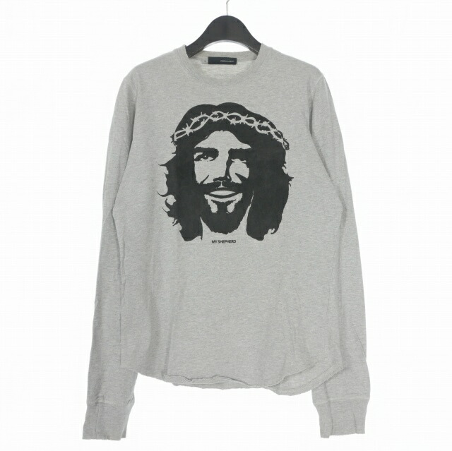【中古】ディースクエアード DSQUARED2 05AW MY SHEPHERD グラフィックロングスリーブTシャツ カットソー ダメージ加工 長袖 M グレー メンズ 【ベクトル 古着】 260312 10,404円