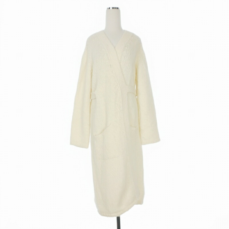 【中古】メゾンマルジェラ 4 Maison Margiela 4 ロングニットカーディガン 化粧着 長袖 1 象牙色 白 レディース 【ベクター 古着】 260324