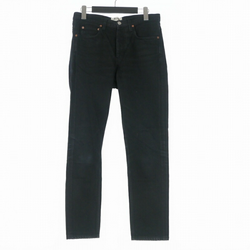 【中古】アクネ ストゥディオズ Acne Studios TOWN OVER テーパードデニムパンツ ジーンズ 29 ブラック 黒 レディース 【ベクトル 古着】 260405