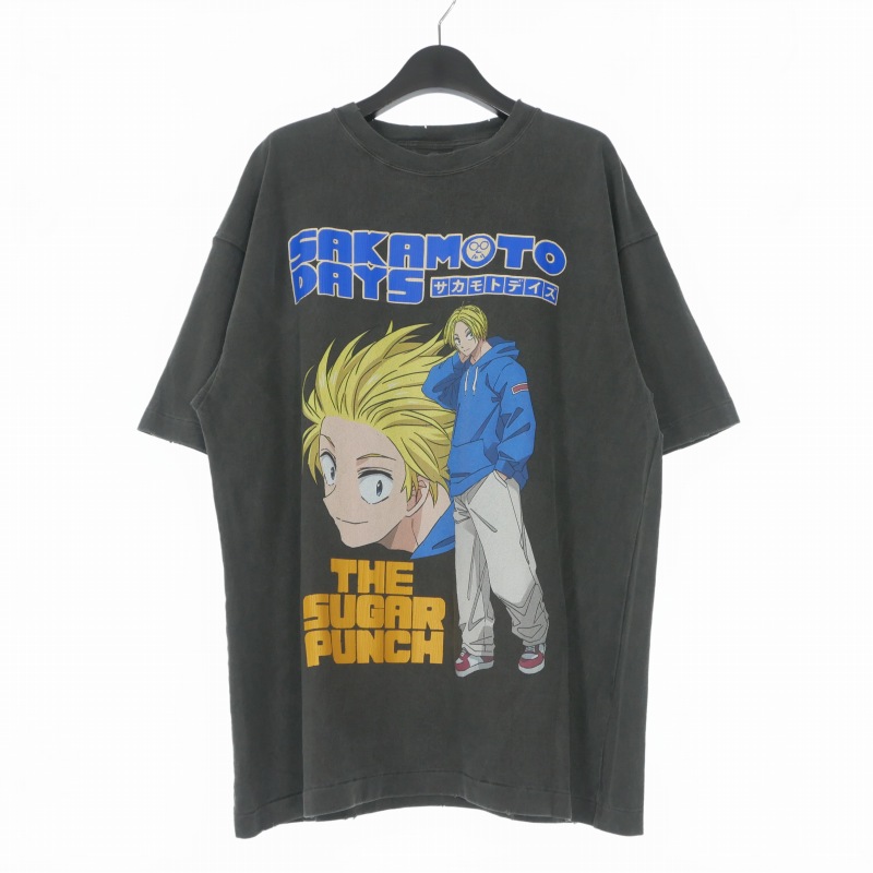 【中古】未使用品 ザシュガーパンチ THE SUGAR PUNCH SAKAMOTO DAYS S/S T-Shirt Tシャツ カットソー 半袖 M ブラック 黒 TSDM25SM004 メンズ 【ベクトル 古着】 260323｜VECTOR&times;Refine
