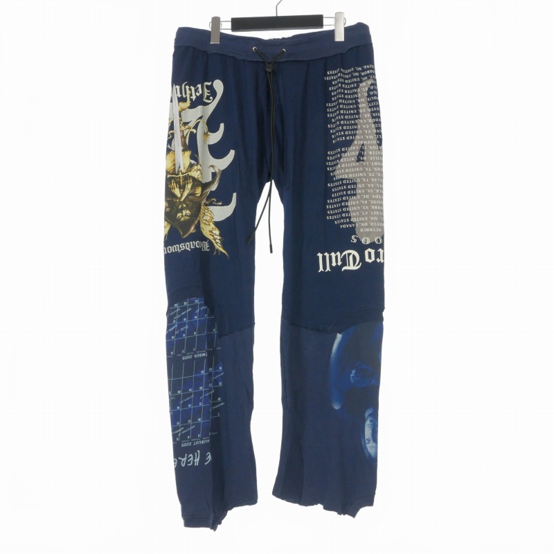 【中古】ロインアルミス LOIN ARMIS 1OF1 DRAW CORD FLARE ROUGH TEE PANTS 再構築 フレア イージーパンツ 0 ネイビー 紺 メンズ 【ベクトル 古着】 260328｜VECTOR&times;Refine